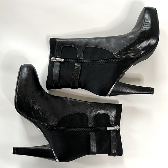 Armani Jeans Black Heeled Boots - Picture 3 of 12